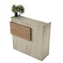 Hanah Home Mesa de Recepción con Iluminación LED Travertino y Nogal
